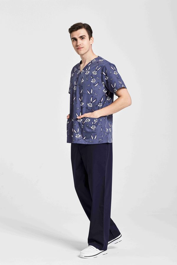 09SS001/ B34, Grey bunny. Топ унисекс Print ANNO