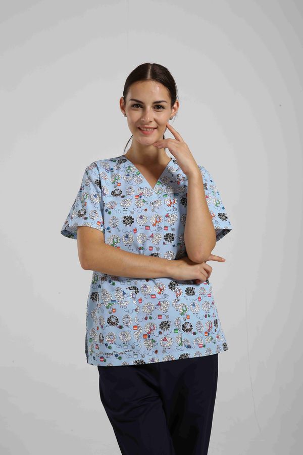 09SS001/ Sheeps (B28). Топ женский Print ANNO